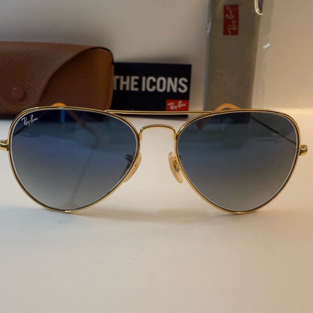 ray-ban aviator sunglasses rb3025 58mm Made In italy - Picture 2 of 12